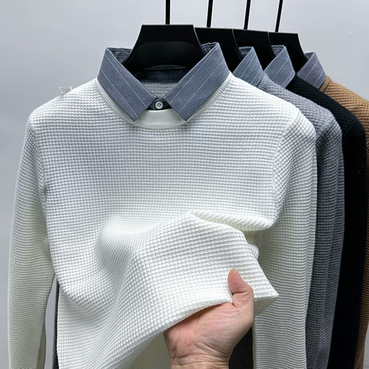 Elite Contrast Collar Crewneck