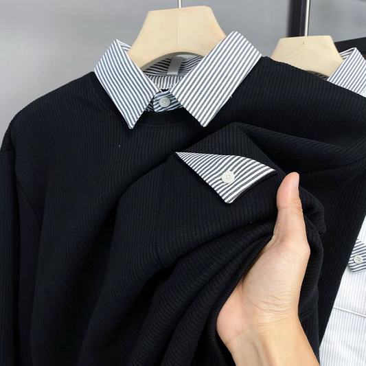 Elite Contour Ribbed Stripe Sweatshirt
